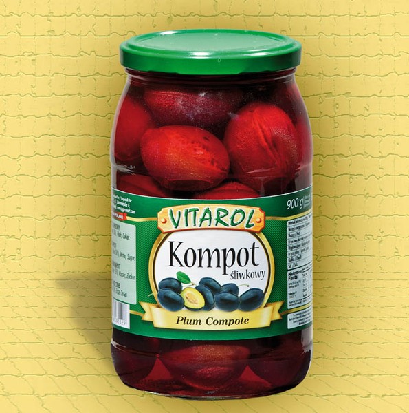 Vitarol  Kompott Pflaume ( Sliwa ) 900ml x 8 st
