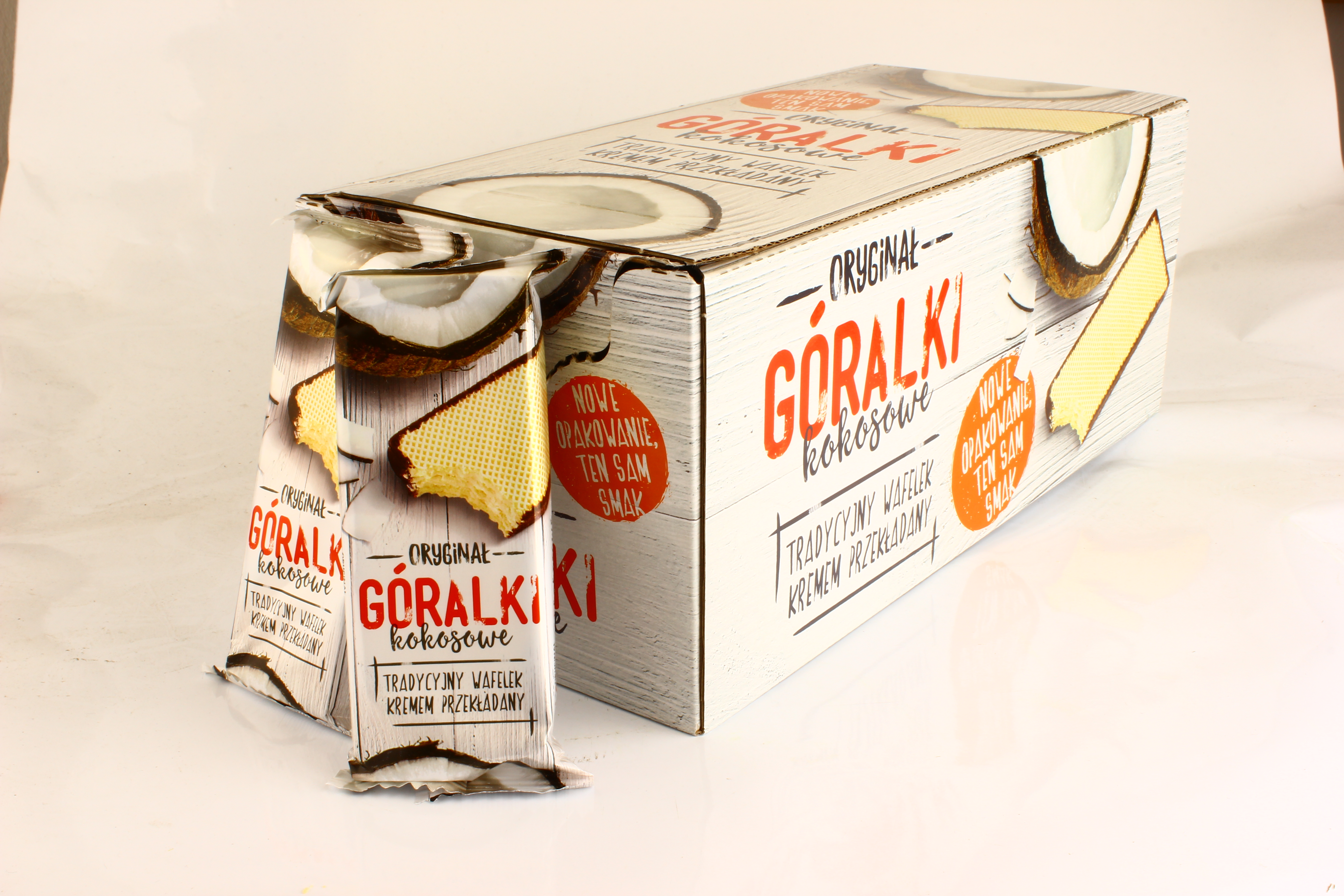 Goralki mit Kokosnuss 50g x 36 St knusprige Waffeln