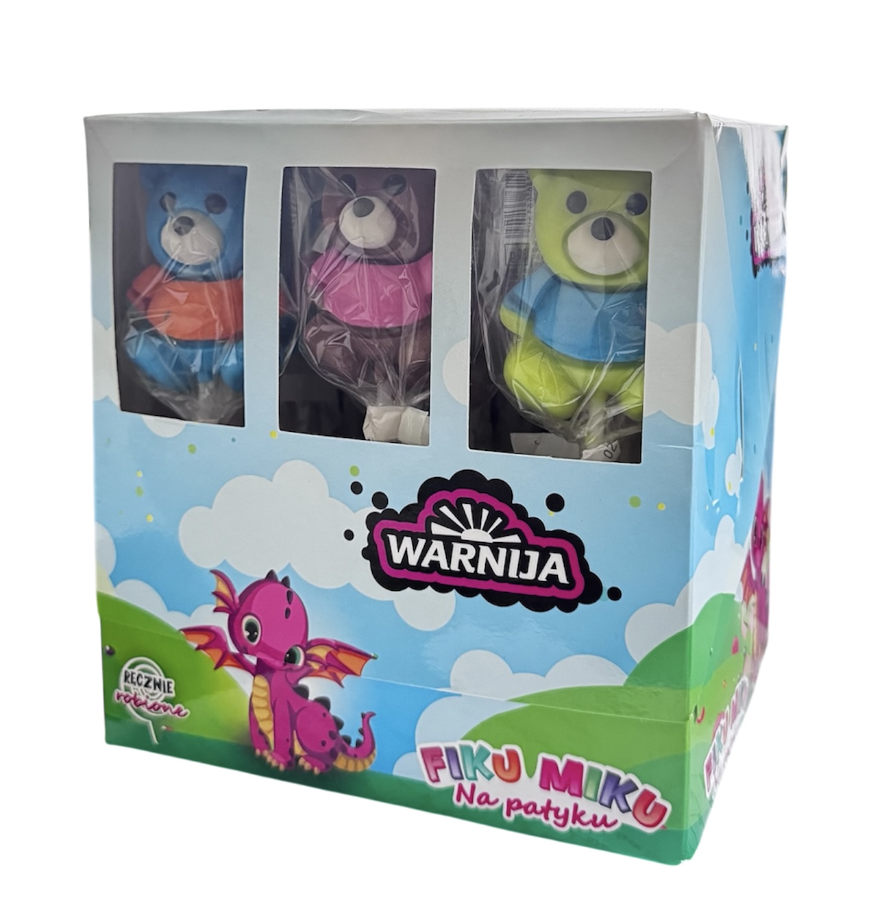 Warnija Lizak Misiek  30g x 24st (Bärformige Lollipops)