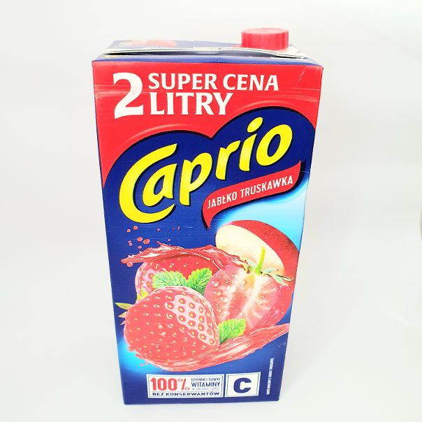 Caprio Saft 2 Litr x 6 st Truskawka Apfel  ( Erdbeeren und  Apfel  ) Saft