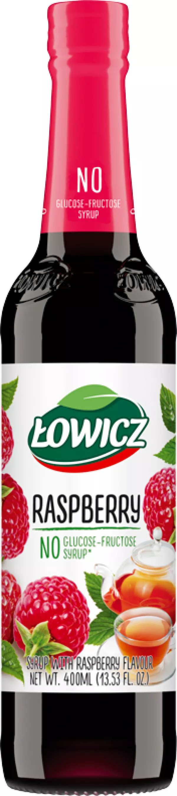 LOWICZ Syrop Malina 6 St. x 400 ml /  (Sirup mit Himbeerengeshmack)