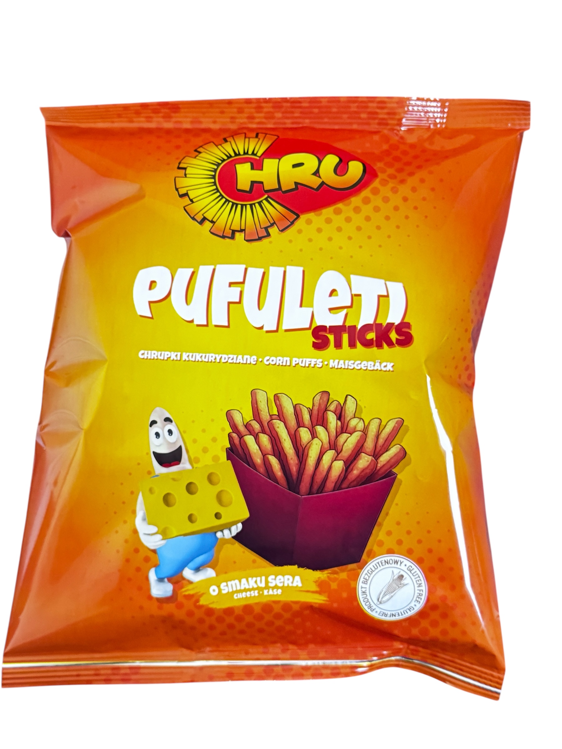 Chru Pufuleti Sticks mit Käsegeschmack  65gr x 24st. (Maissticks)