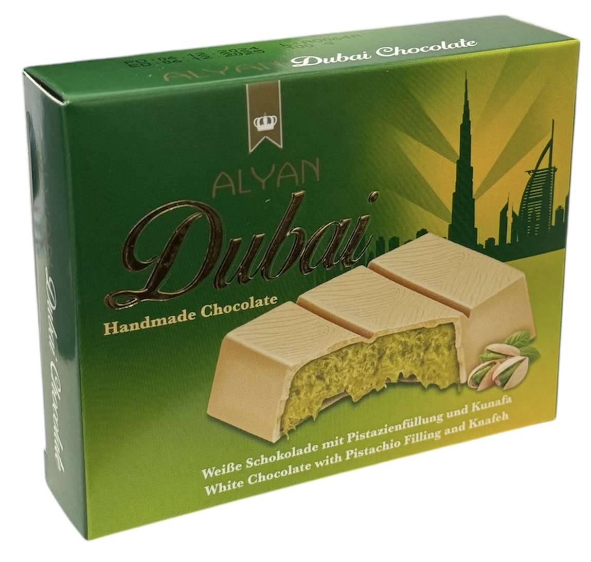 Alyan White  Dubai Schokolade 100g x 12st