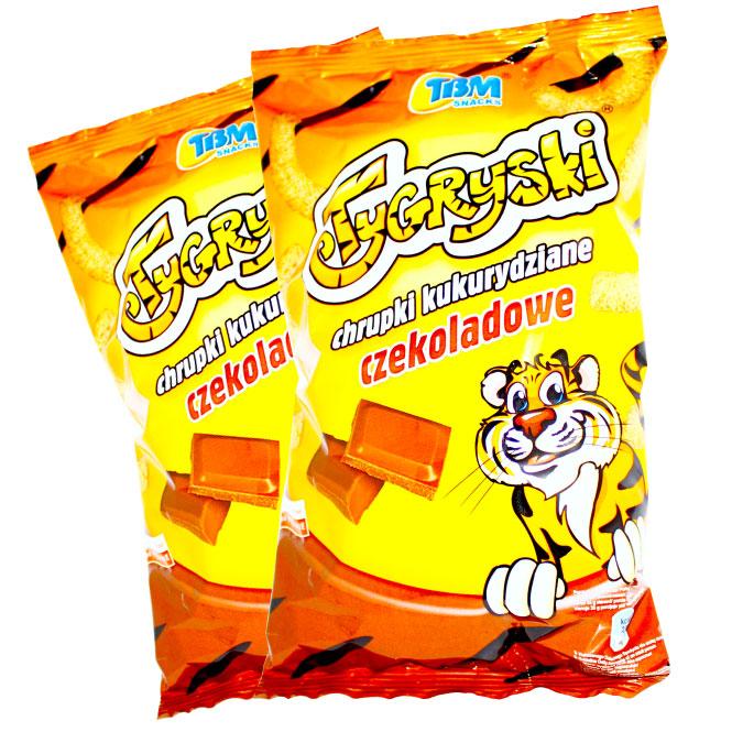 TBM Snacks Tygryski chrupki kukurydziane czekoladowe 70g x 20St.