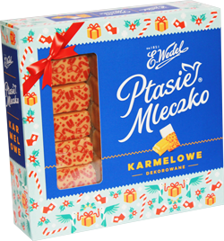 E.Wedel Ptasie Mleczko  Karmelem  340g x 18St. / Schaumzuckerware mit Karamell