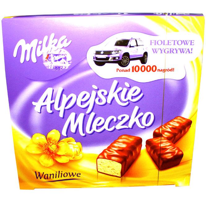 Milka Alpejskie Mleczko Waniliowe 330g x 16St. / Vogelmilch mit Vanilegeschmack