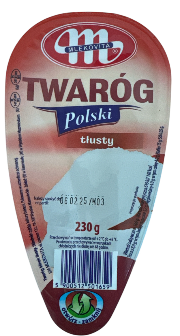 Mlekovita Twarog Tusty 230g x 8st  (  FET )